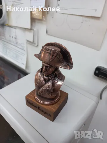 Статуетка-сувенир "бюст на Наполеон Бонапарт".Медна галванопластика., снимка 4 - Други ценни предмети - 48958242