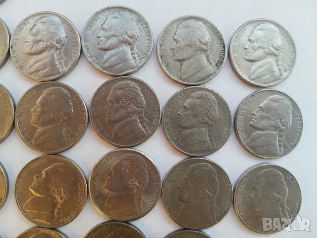 33 монети 5 цента Америка-USA 1964-2007 г. различни, снимка 7 - Нумизматика и бонистика - 48506793