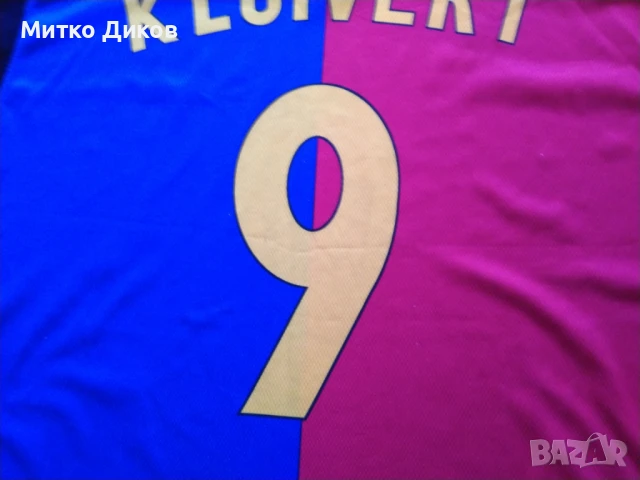 Барселона футболна тениска №9 Патрик Клуиверт размер Л, снимка 8 - Футбол - 50462958