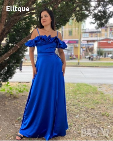 Дълги елегантни ,сатенени официални рокли 