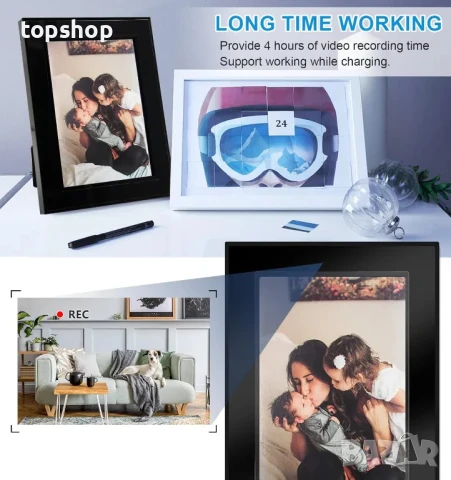 Фото рамка със скрита камера Nevarde, снимка 7 - Комплекти за видеонаблюдение - 50557276