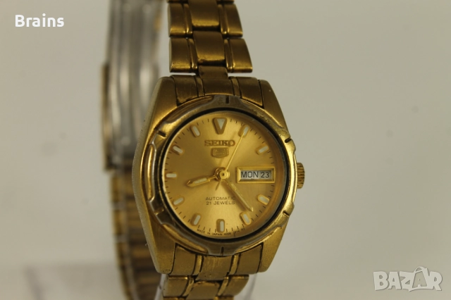 1980's Японски Дамски  Ръчен Часовник SEIKO 5 Позлатен, снимка 4 - Дамски - 52826734