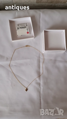 Сребърно колие с 24к позлата - ZARA - Made in Spain, снимка 9 - Колиета, медальони, синджири - 53266089