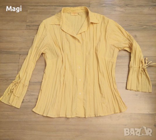 Дамска риза в жълт цвят