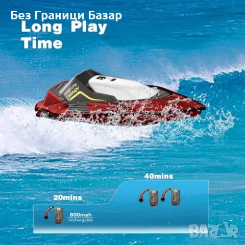 Нова Играчка лодка с двойни мотори, до 30 минути игра за езера и басейни, снимка 7 - Образователни игри - 48555509