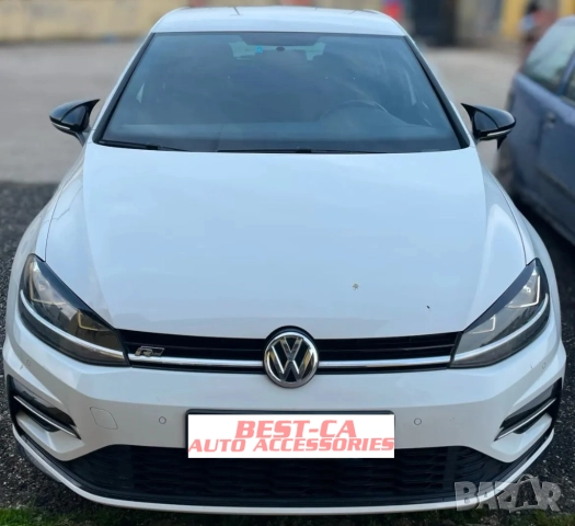 Капаци за огледала със щипки черен пиано лак Batman Style подходящи за Volkswagen Golf Mk7 2013-2019, снимка 6 - Аксесоари и консумативи - 52926611