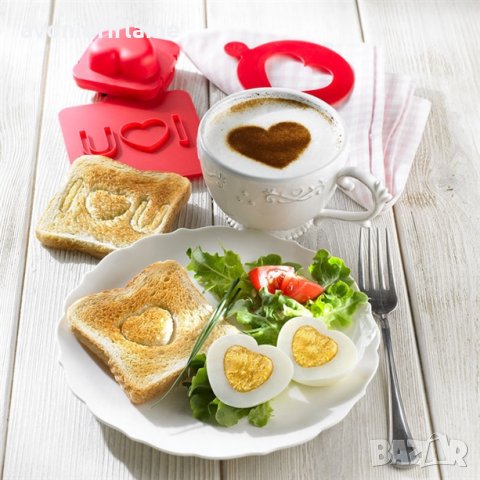 Комплект за влюбени романтична закуска , снимка 2 - Форми - 26546906