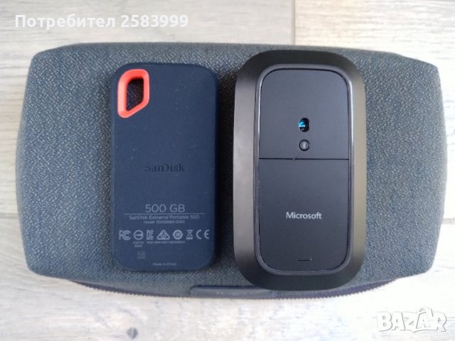 SSD външна памет SanDisk 500 GB+блутут мишка Microsoft+8K кабел , снимка 3 - Външни хард дискове - 37890570