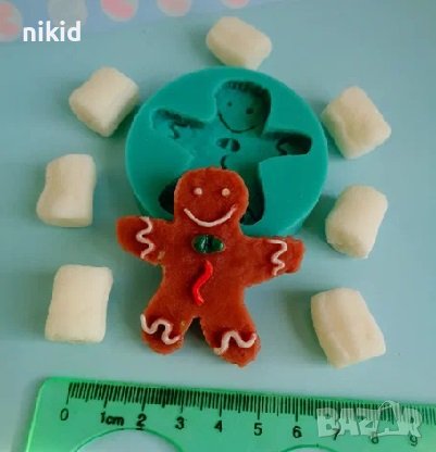 едро джинджифилово човече бисквитка силиконов молд форма фондан шоколад декор гипс