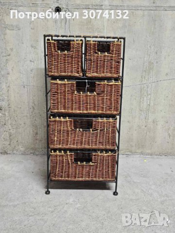 Ретро скрин от ратан и метал