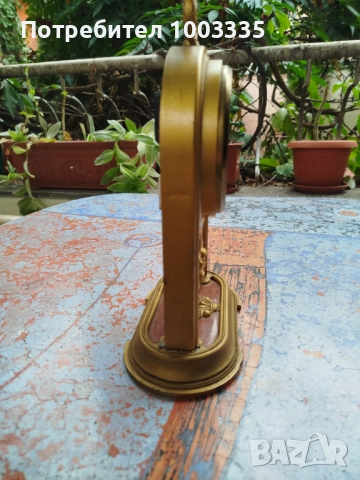 Настолен часовник Янтар-кварц , снимка 2 - Антикварни и старинни предмети - 51718131