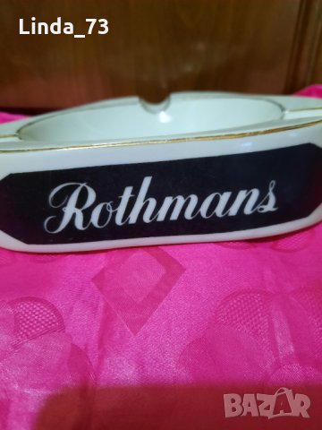 Порцеланов, масивен пепелник - "Rothmans". Внос от Германия., снимка 4 - Декорация за дома - 34870107