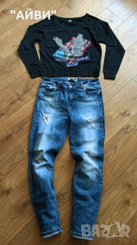 Дамски еластични дънки, снимка 4 - Дънки - 52011446