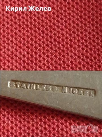 Стара лъжичка за кафе и чай Английски стил с печат STAINLESS NICEEL за КОЛЕКЦИЯ ДЕКОРАЦИЯ 31664, снимка 6 - Други ценни предмети - 43813619