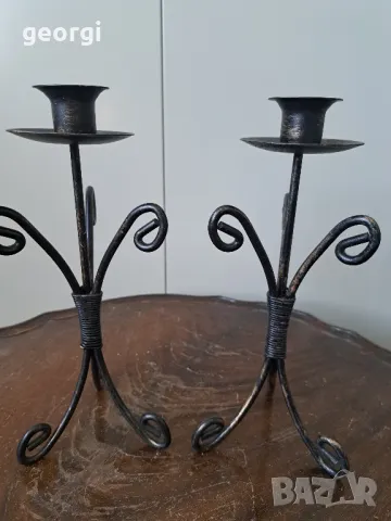 два свещника от ковано желязо    5/2