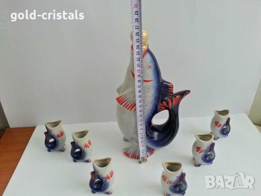 Руски порцеланов сервиз риби, снимка 2 - Антикварни и старинни предмети - 28821567