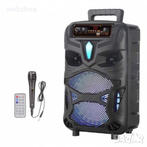 Караоке Тонколона NDR-P55 , 8 инча / Микрофон, акумулаторна батерия, Bluetooth, FM радио