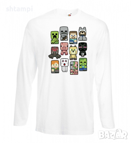 Мъжка тениска Minecraft Drawing Characters ,Minecraft,Игра,Забавление,подарък,Изненада,Рожден Ден., снимка 17 - Тениски - 36496410