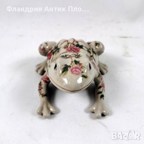 Фигурка - Жаба на цветя, снимка 4 - Статуетки - 39998886