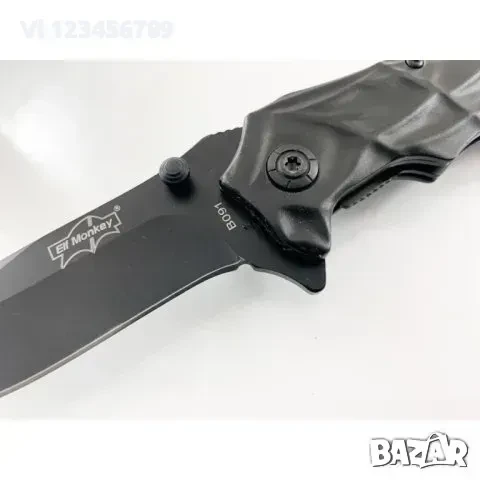 Сгъваем автоматичен джобен нож elf monkey B091 80x210 mm, снимка 5 - Ножове - 50844488