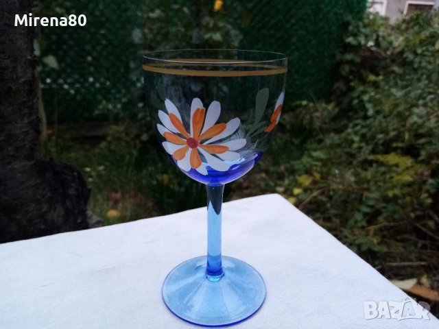 Сервиз за ракия - синьо стъкло, снимка 3 - Сервизи - 52172305