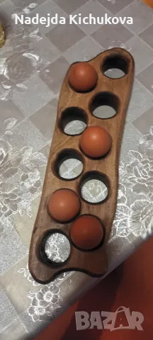 Дъбова поставка за яйца.Цена-20 лв., снимка 5 - Прибори за хранене, готвене и сервиране - 49739765
