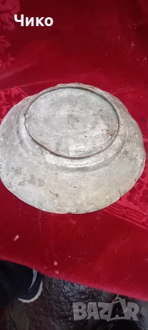 2бр стари медни калайдисани чиний, снимка 5 - Антикварни и старинни предмети - 53054163