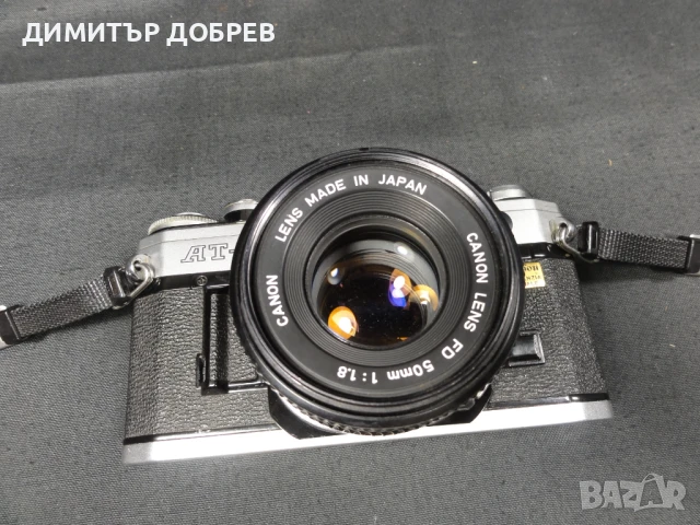 CANON AT-1 SLR ФОТОАПАРАТ С ОБЕКТИВ FD 50mm 1:1,8, снимка 4 - Фотоапарати - 51428829