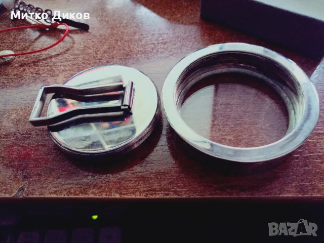 Пиер Карден кутия с метална джаджа фи 6см и Н-16мм , снимка 2 - Други ценни предмети - 50176549