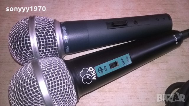 akg & shure profi mic-внос швеицария, снимка 2 - Микрофони - 27745450