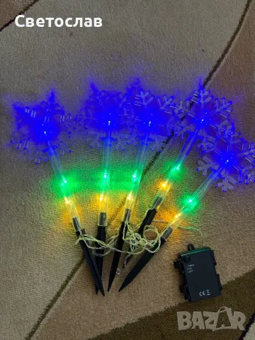 Светеща коледна декорация за градината или балкона с батерии и таймер.