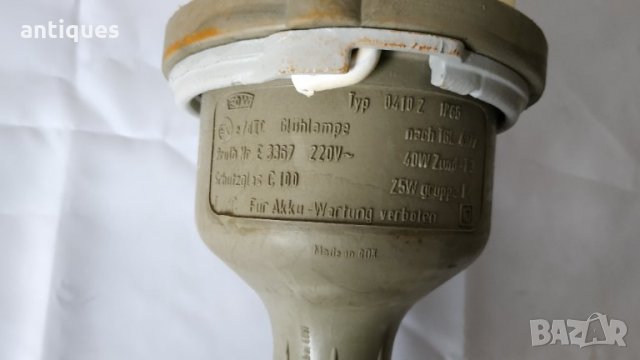 Индустриална подвижна лампа (влагозащитена и взривозащитена) - Made in GDR, снимка 5 - Други машини и части - 34840477