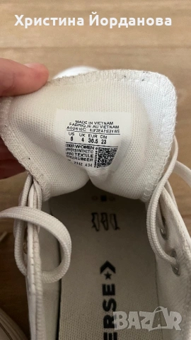 Converse Кецове 36,5 Бели Кожени, снимка 5 - Кецове - 53464912