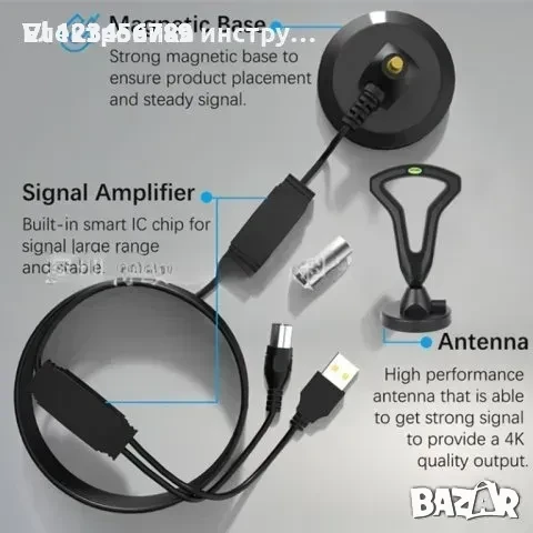 Вътрешна/външна телевизионна антена с висока разделителна способност HDTV, снимка 3 - Приемници и антени - 50834731