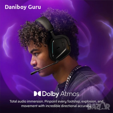 Corsair Void v2 Безжични геймърски слушалки с Bluetooth за PC, PS5, PS4, Switch, мобилни устройства , снимка 2 - Аксесоари - 53564003