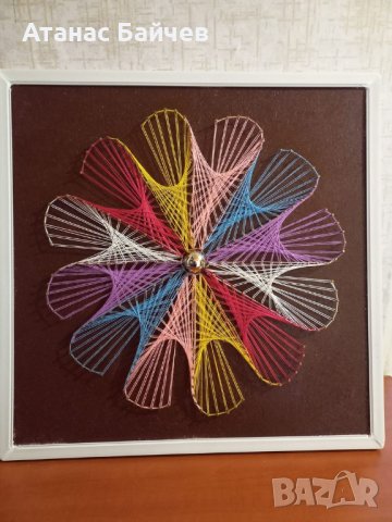 Стринг арт   пано 40/40 см. = 45 лв., снимка 2 - Други ценни предмети - 40392398