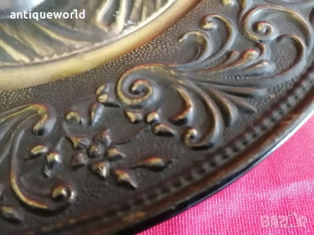 Старо Медно Пано , Картина Музикантка, снимка 3 - Антикварни и старинни предмети - 33665882