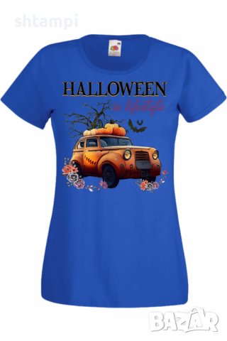 Дамска тениска Halloween is Lifestyle,Halloween,Хелоуин,Празник,Забавление,Изненада,Обичаи,, снимка 3 - Тениски - 38146751