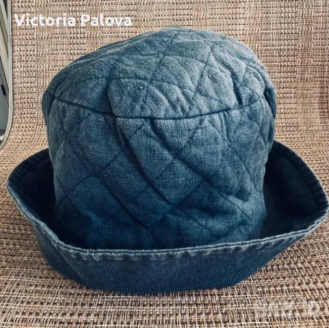 Модерна шапка панама 55% лен, 45% памук, снимка 7 - Шапки - 47564530