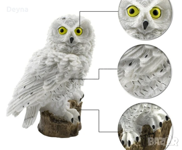 LED Соларна лампа Бухал, снимка 3 - Соларни лампи - 49024340