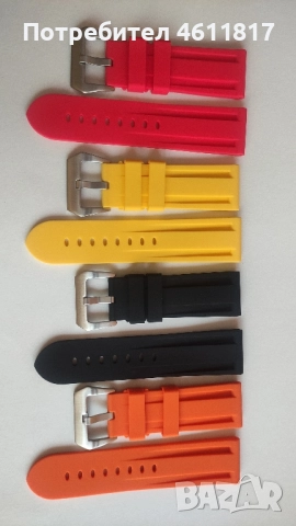 Силиконови каишки 26мм, снимка 2 - Каишки за часовници - 52179475