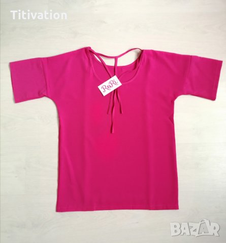 Цикламена дълга блуза, снимка 5 - Корсети, бюстиета, топове - 28741744