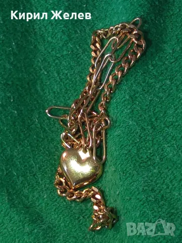 ИЗИСКАНО ПОЗЛАТЕНО МЕДНО КОЛИЕ с АРТ ВИСУЛКА СЪРЧИЦЕ с НУЖДА от ЗАКОПЧАЛКА 37379, снимка 11 - Колиета, медальони, синджири - 47023020