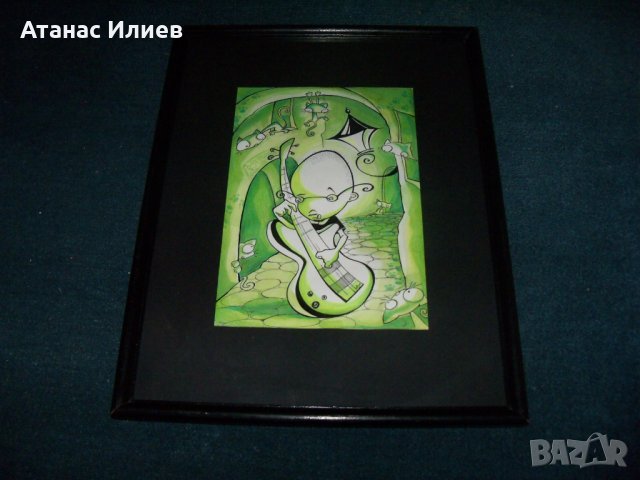 Интересна картина тип комикс, илюстрация худ. Мадлен, снимка 2 - Картини - 26609071