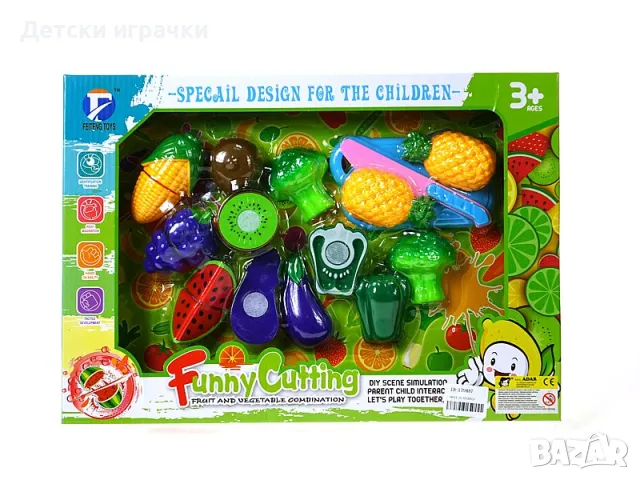 Комплект плодове и зеленчуци за рязане , снимка 2 - Образователни игри - 48951401