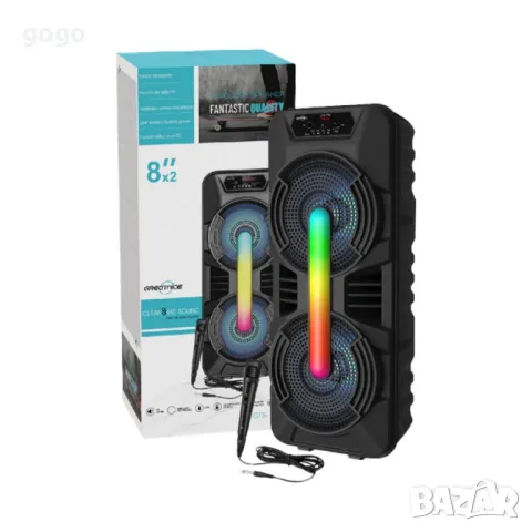 Портативна Bluetooth колонка GTS-1702 – Мощен звук и динамични LED светлини, снимка 3 - Тонколони - 49185957