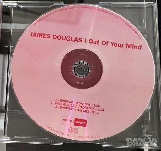 James Douglas - Out Of Your Mind - Maxi Single CD оригинален диск, снимка 4 - CD дискове - 43642008