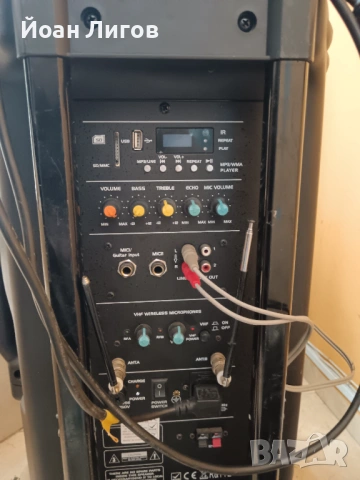 Активна PA колона IBIZA Sound 100W + безжични микрофони, USB/SD, снимка 4 - Тонколони - 53231753