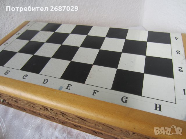Голяма Луксозна дървена кутия за игра на шах с дърворезба, снимка 18 - Други ценни предмети - 28951035
