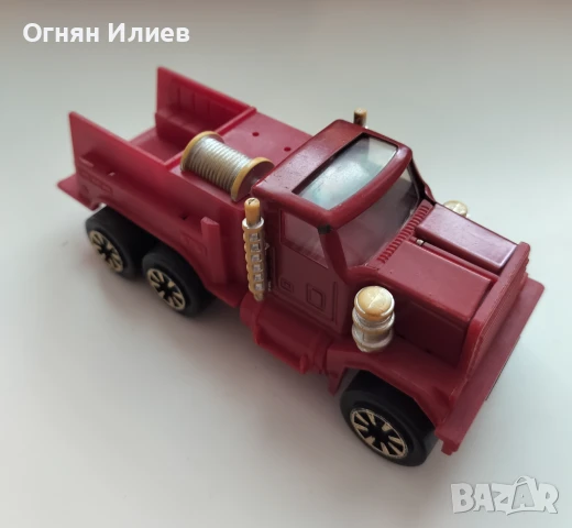 Стара пожарна кола играчка, соцпроизводство, завод Мир 